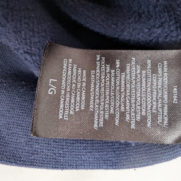 FILA Men's Classic Navy Pullover Hoodie with Drawstrings, Size Large - Picture 5 of 8